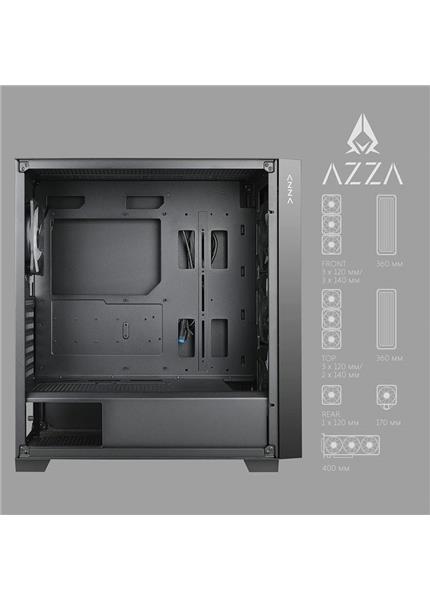 AZZA CSAZ-480 Aero Gaming Case, PC Skrinka AZZA CSAZ-480 Aero Gaming Case, PC Skrinka