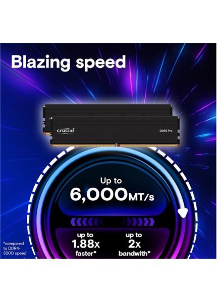 CRUCIAL PRO RAM DDR5 32GB KIT 2x16GB PC 5600 CRUCIAL PRO RAM DDR5 32GB KIT 2x16GB PC 5600