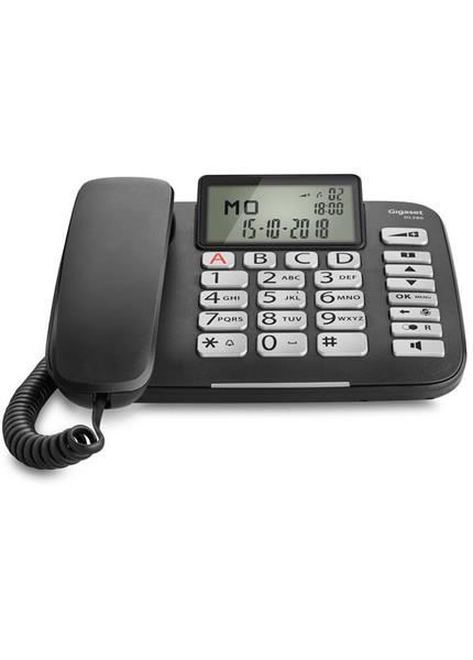 GIGASET DL580, Telefónny prístroj čierny GIGASET DL580, Telefónny prístroj čierny