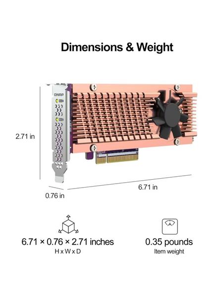 QNAP QM2-2P-384A PCIe SSD dual expansion card M.2 QNAP QM2-2P-384A PCIe SSD dual expansion card M.2
