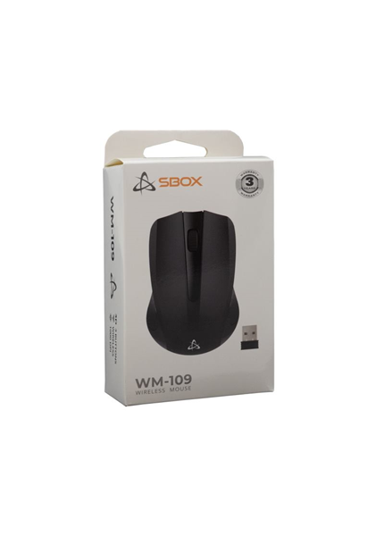 SBOX WM-109B, Optická bezdrôtová myš, čierna SBOX WM-109B, Optická bezdrôtová myš, čierna