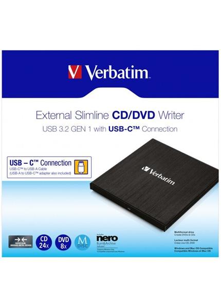 VERBATIM CD/DVD Slimline, Externá mechanika VERBATIM CD/DVD Slimline, Externá mechanika